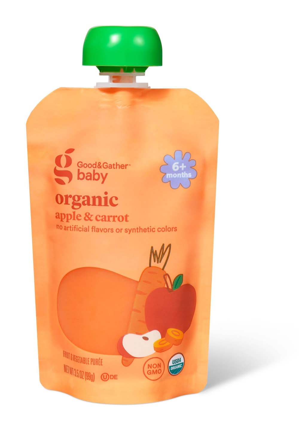 Good & Gather Apple Carrot Baby Food For Age 6+ Months (3.5 oz)