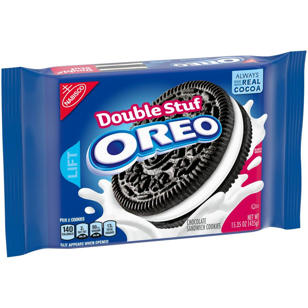 Oreo Double Stuf Chocolate Sandwich Cookies, 14.03 Oz