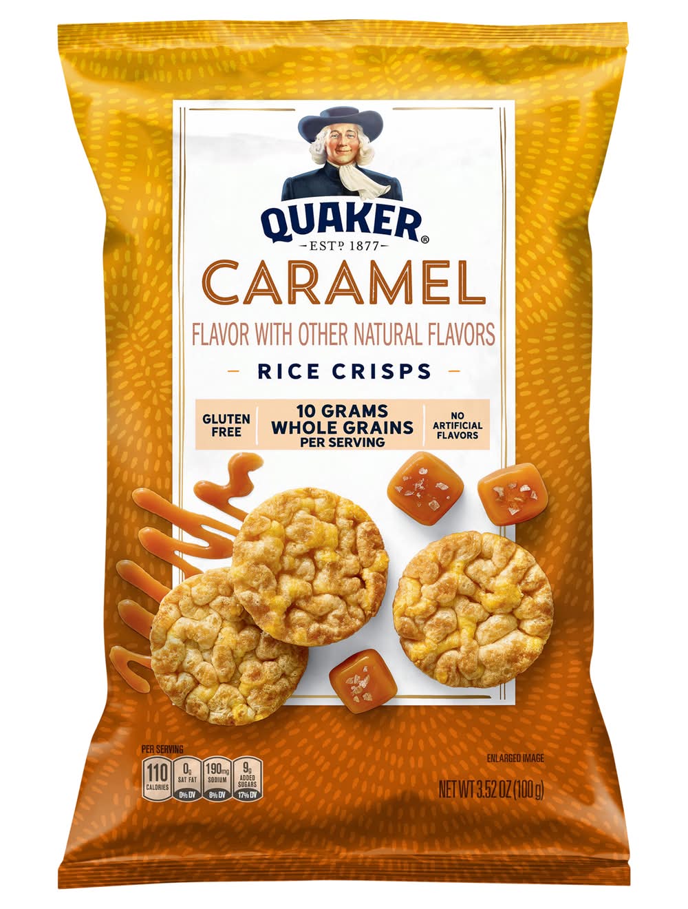 Quaker Rice Crisps, Caramel (3.52 oz)