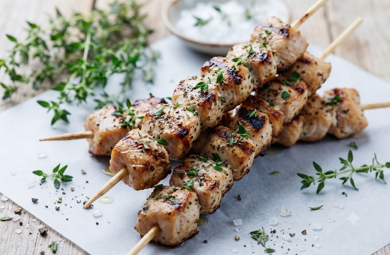 Brochettes de Poulet à la Citronnelle (2 pièces)