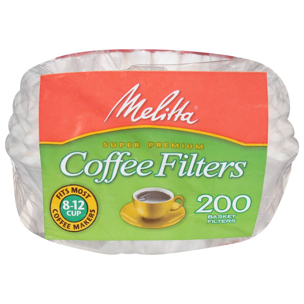 Melitta 8-12 Cup White Basket Coffee Filters (200 filters)