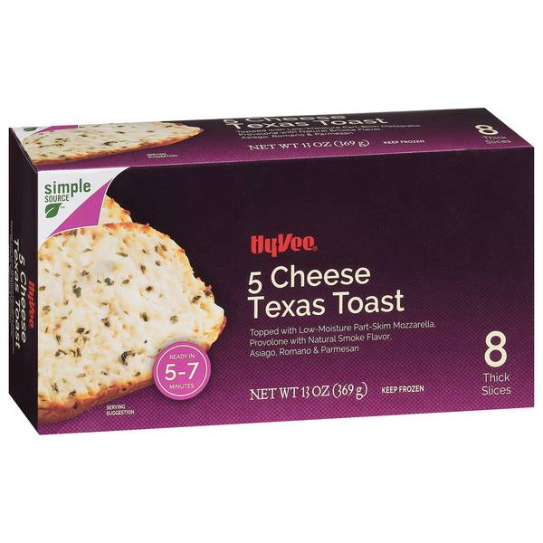 Hy-Vee Texas Toast, 5 Cheese (13 oz, 8 ct)