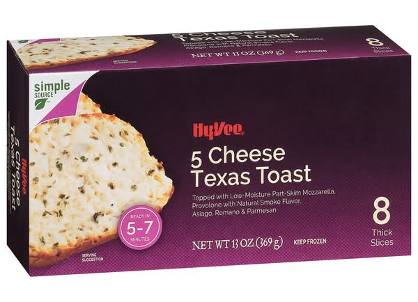 Hy-Vee Texas Toast, 5 Cheese (13 oz, 8 ct)