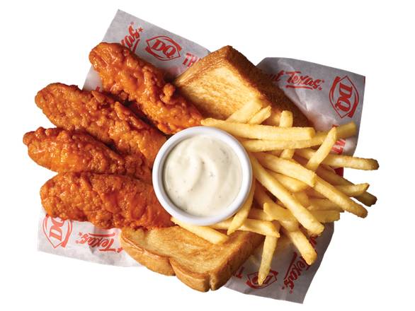 4 Pc - Buffalo Sauced & Tossed Ck Strip Basket