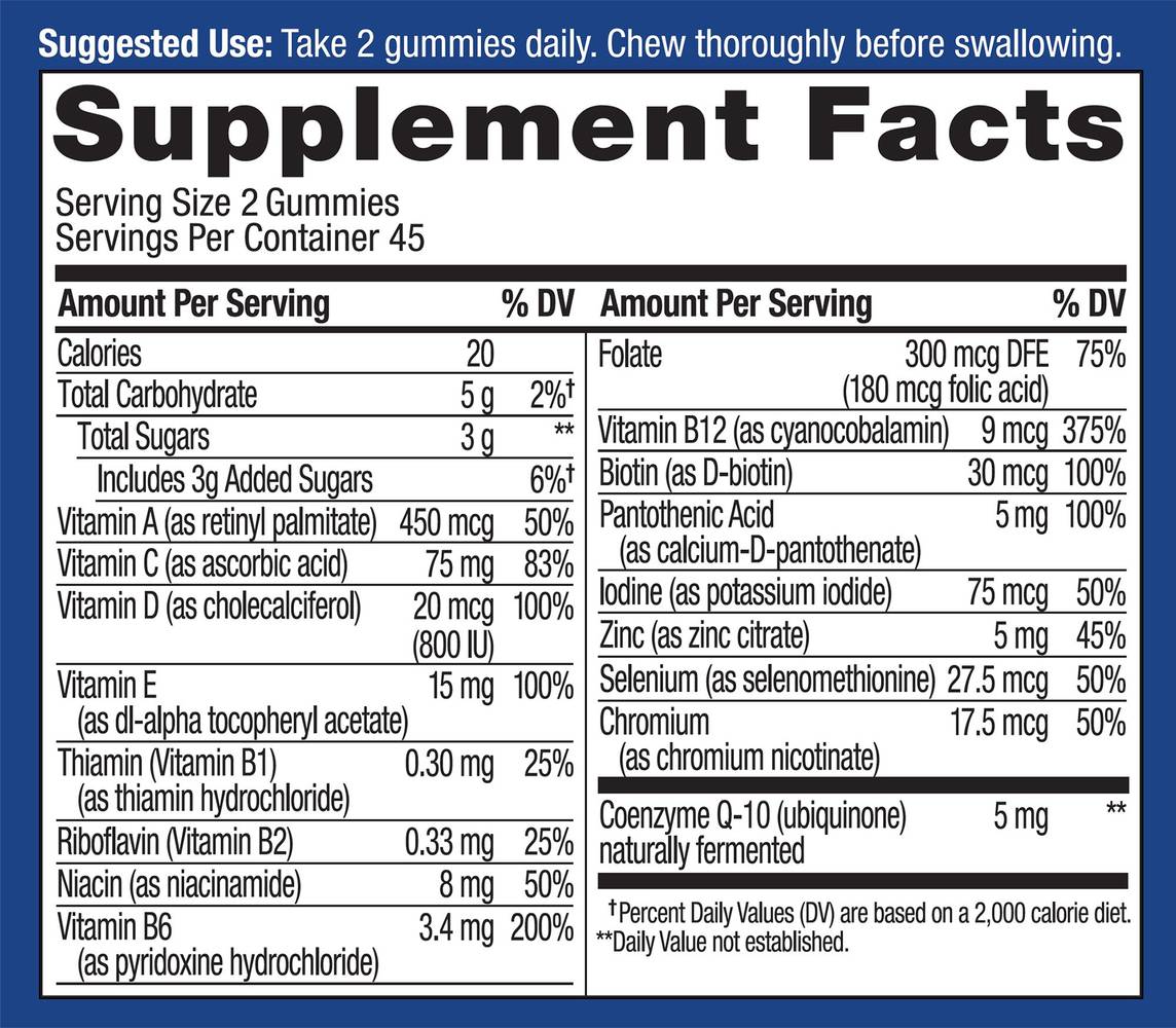 Men'S Gummy Multivitamin - Blackberry (90 Gummies)