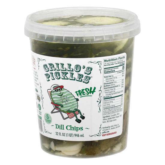 Grillo's Pickles Dill Chips (32 fl oz)