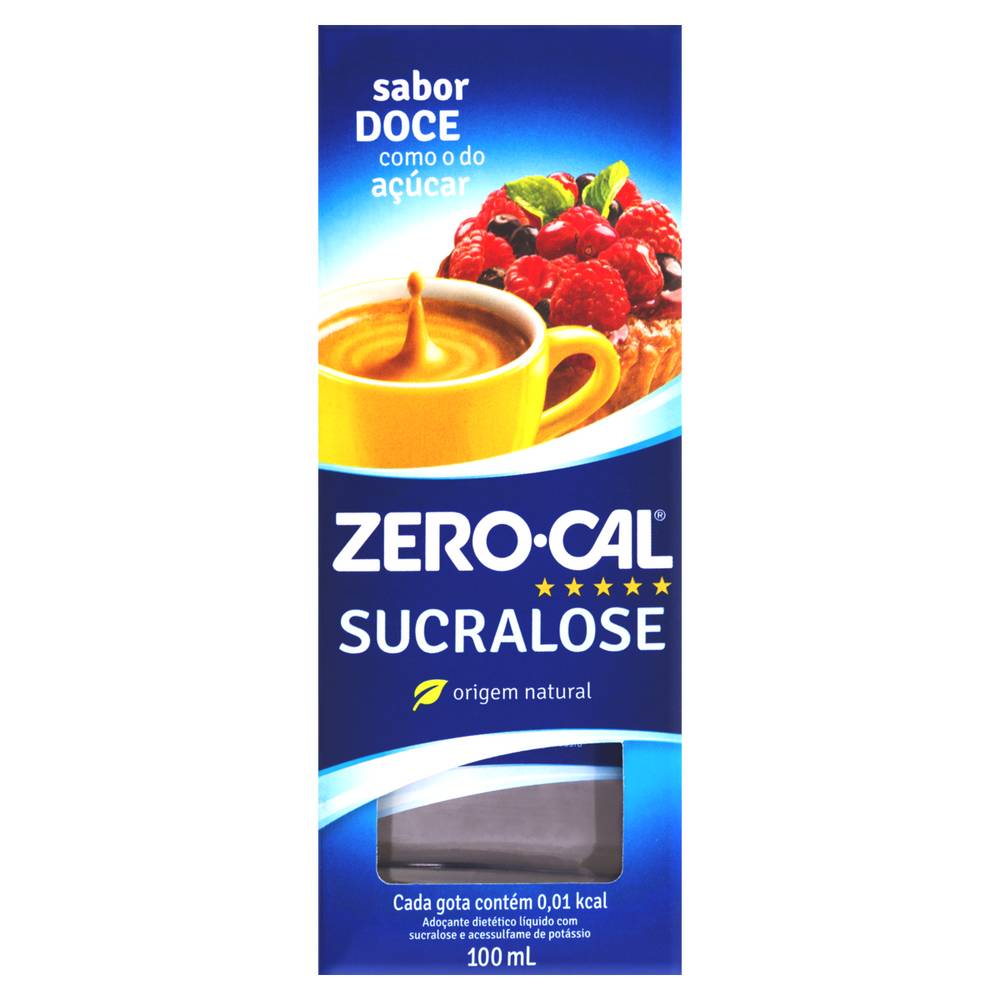 Zero-cal adoçante líquido sucralose (100 ml)