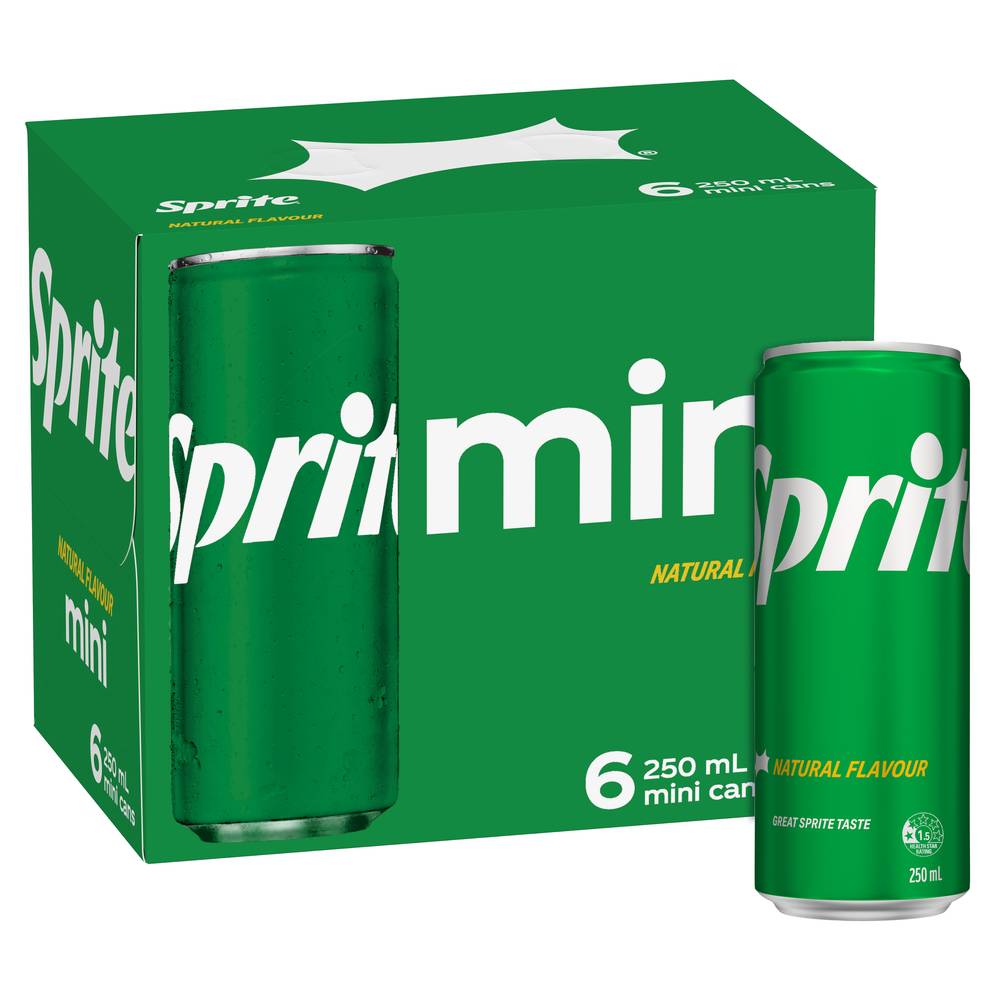 Sprite Lemonade Soft Drink Can 250mL X 6 pack