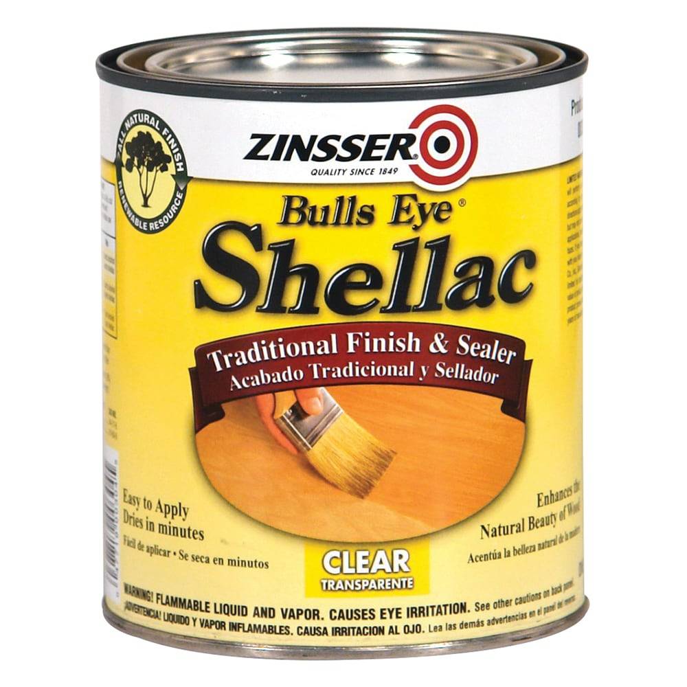 Zinsser Bulls Eye Clear Flat Alcohol-based Interior Shellac (1-quart) | 304H