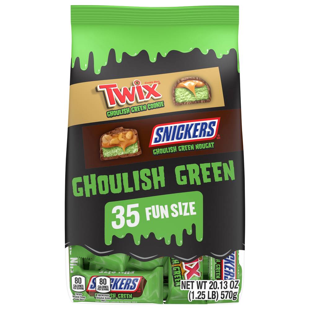 Mars Wrigley Fun Size Ghoulish Green Candy (20.13 oz, 35 ct)