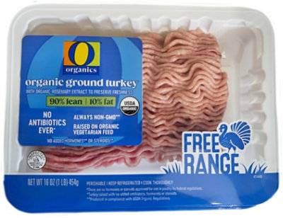 O Organics Turkey Ground 90% Lean 10% Fat 16 Oz - 16 Oz