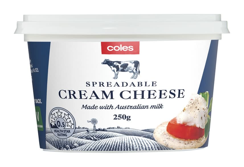 Coles Original Spreadable Cream Cheese (250g)