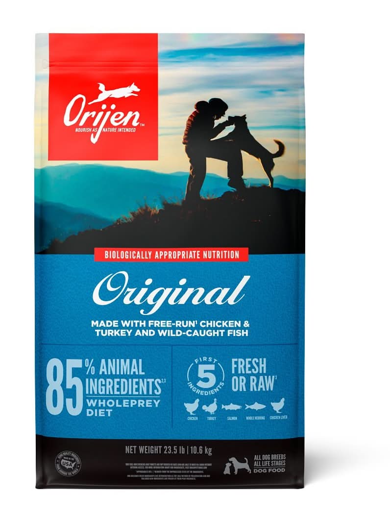 Orijen · Alimento seco para perros, pollo-pavo-pescado, Todas las etapas (10,6 kg)