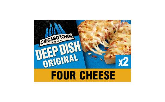 Frozen Chicago Town Fully Loaded Deep Dish 2 Four Cheese Pizzas 2x148g