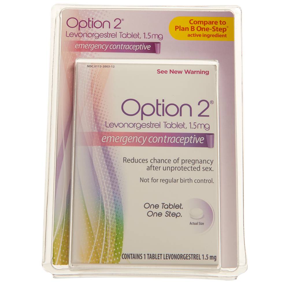 Option 2 Emergency Contraceptive 1.5mg Levonorgestrel Tablet