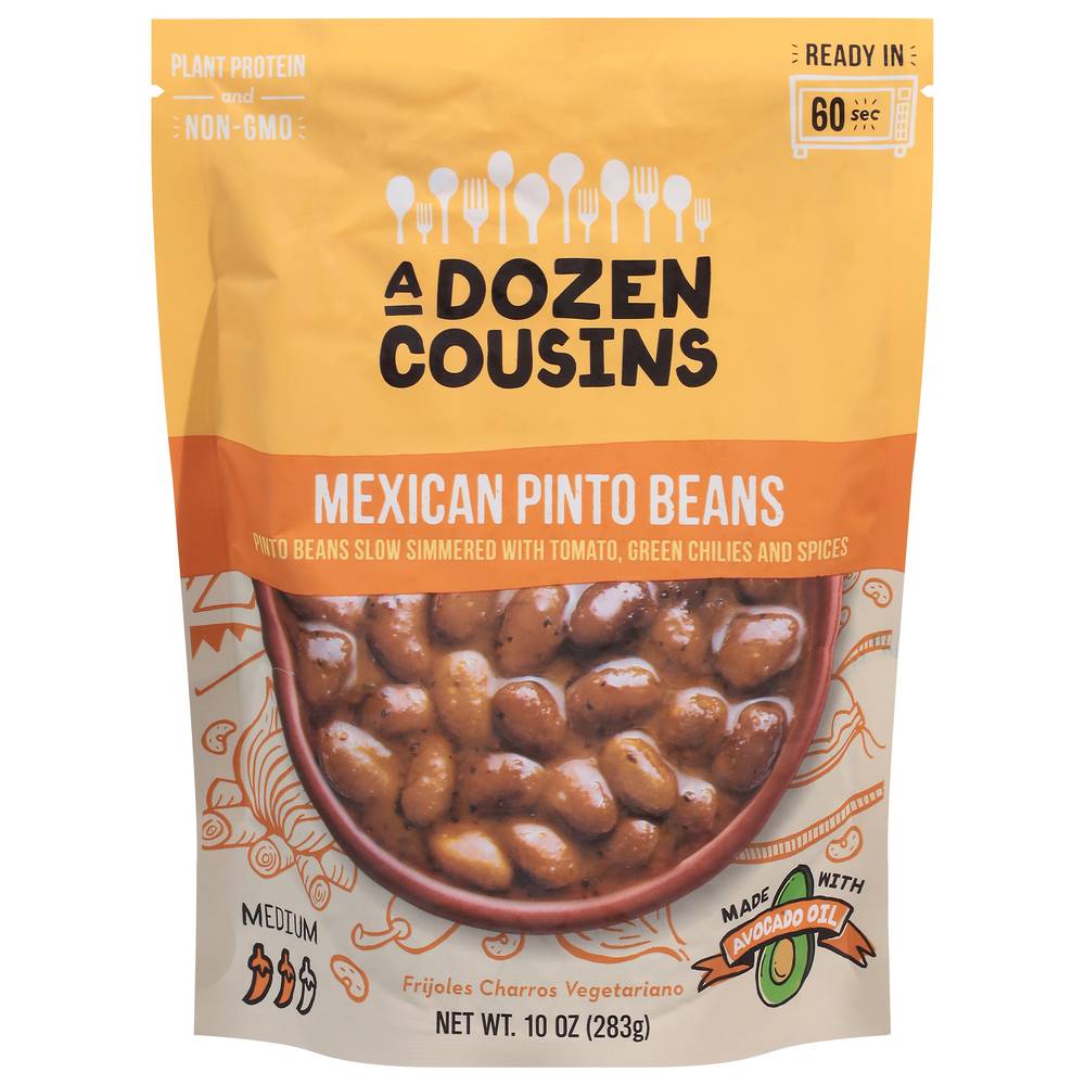 A Dozen Cousins Mexican Cowboy Tomato Green Chilies and Spices Pinto Beans (10 oz)