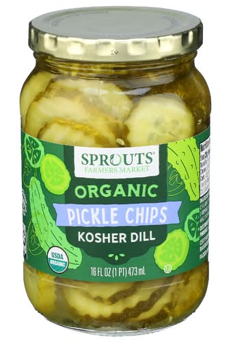 Sprouts Organic Kosher Dill Hamburger Pickle Chips