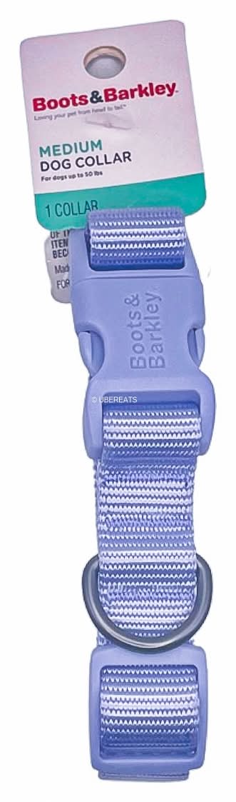 Boots & Barkley Basic Dog Adjustable Collar, M, Lilac