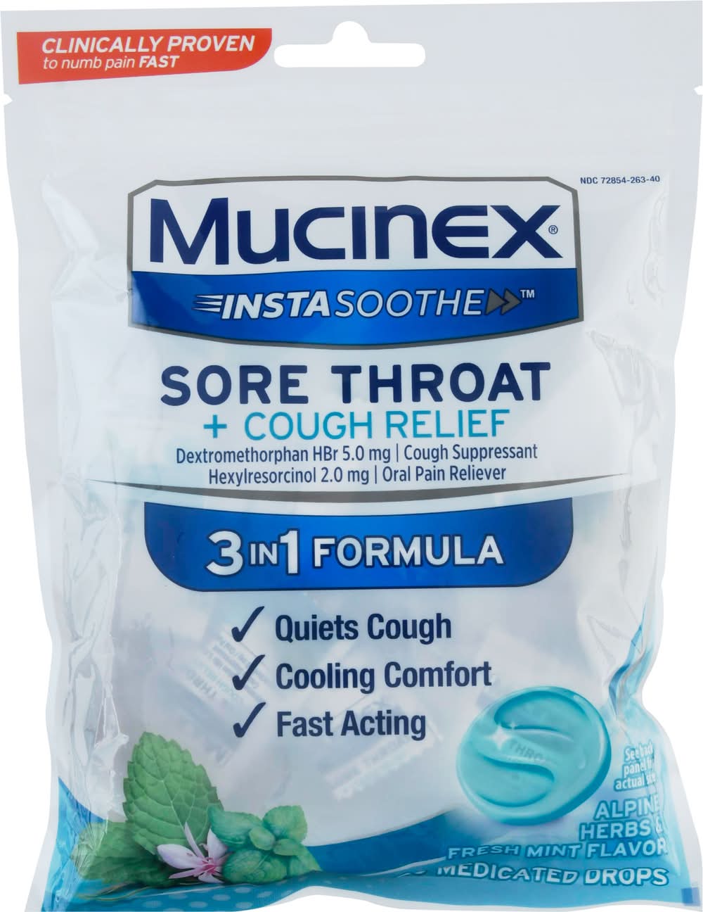 Mucinex Insta Soothe Mint Sore Throat + Cough Relief (4.8 oz)