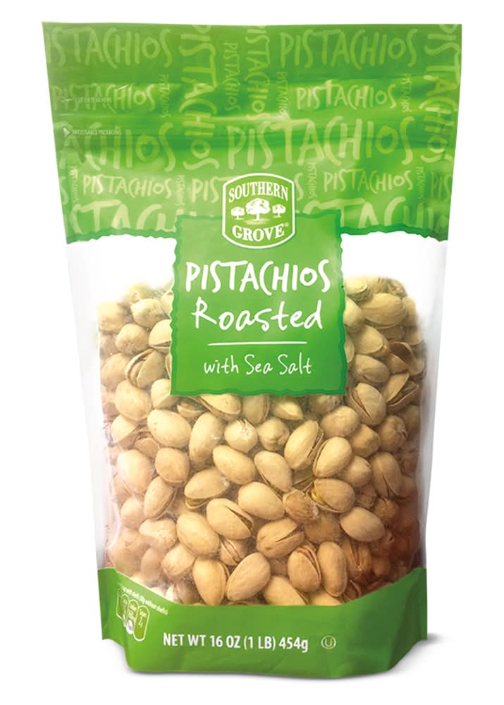 Southern Grove Roasted Pistachios, Sea Salt (16 oz)
