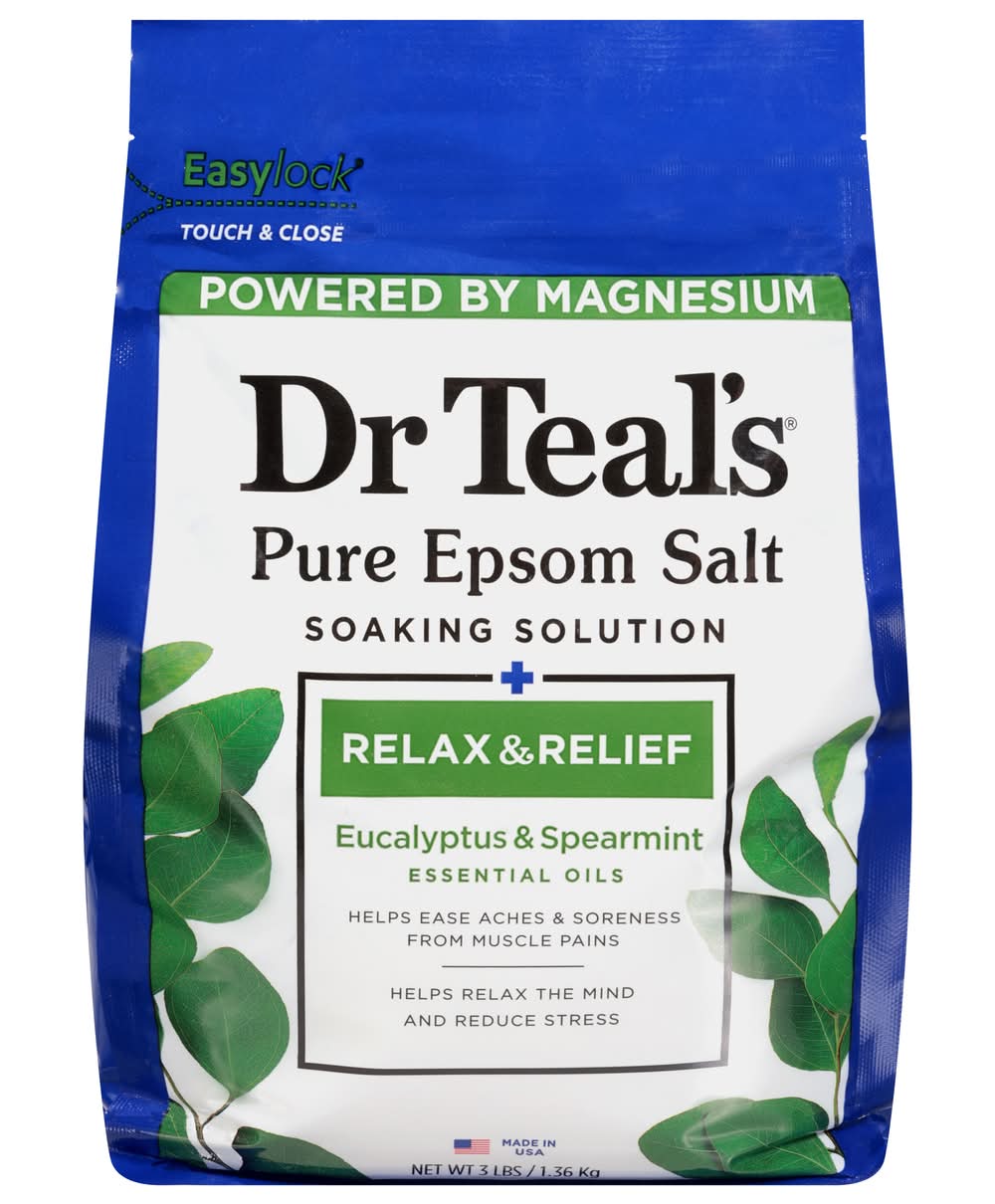 Dr Teal's Relax & Relief Pure Epsom Salt Soaking Solution (3 lbs)