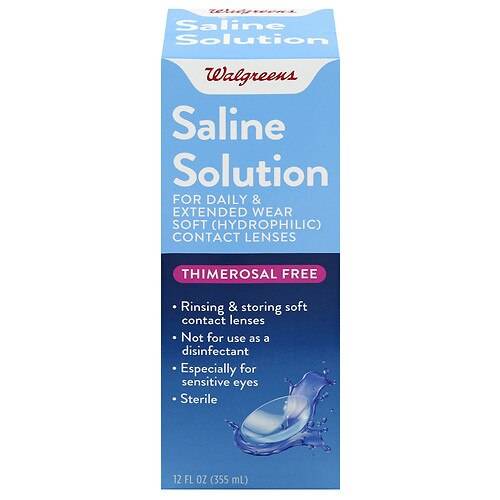 Walgreens Saline Solution - 12.0 oz