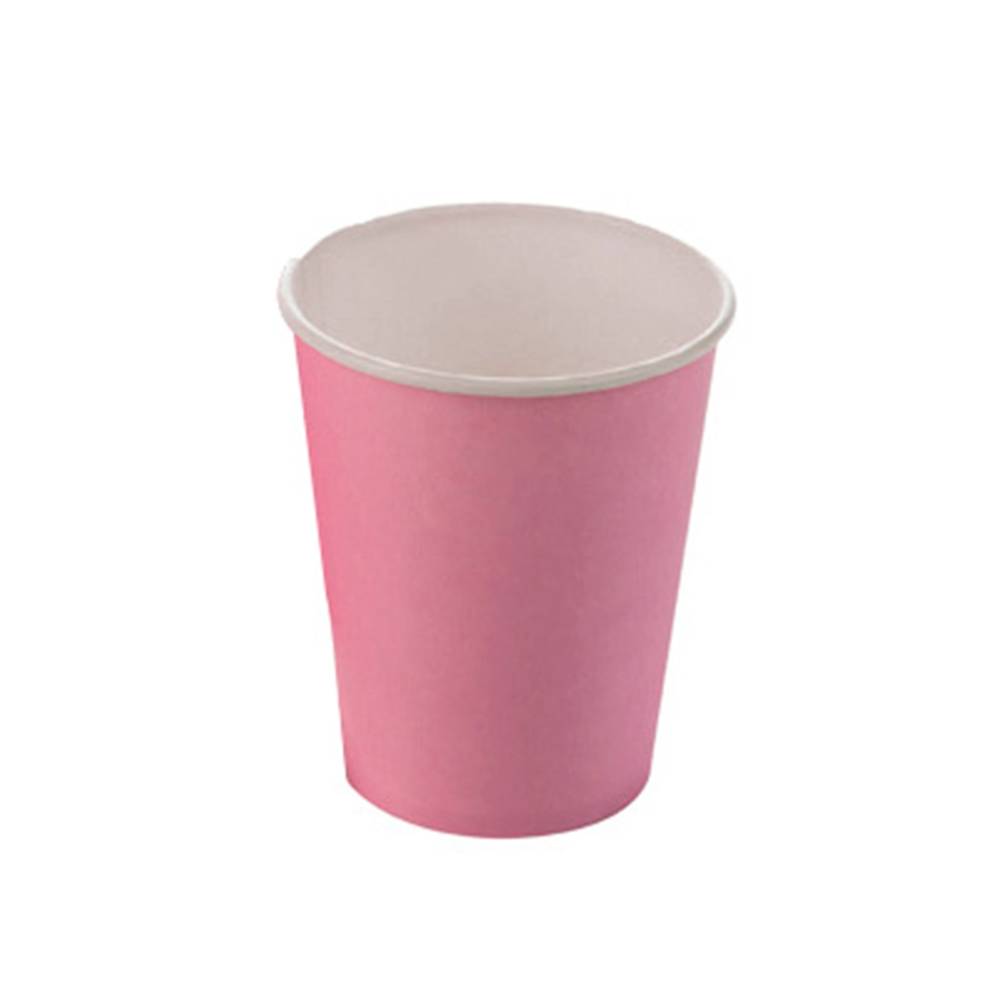 Silver festas copo de papel liso rosa (10 copos)