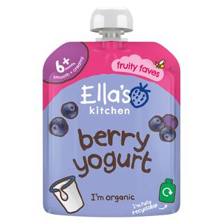 Ella'S Kitchen Organic Berry Yoghurt Greek Style Pouch 6+ Months 90G