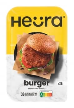 Hamburguesa original a base de proteína de guisante Heura 200 g.