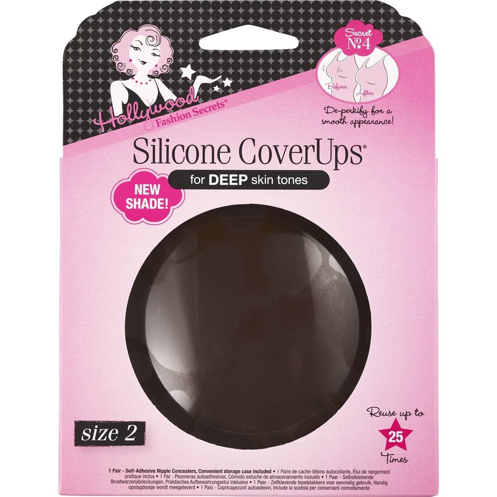Hollywood Fashion Secrets Silicone CoverUps, Size 2, Deep, 2 CT