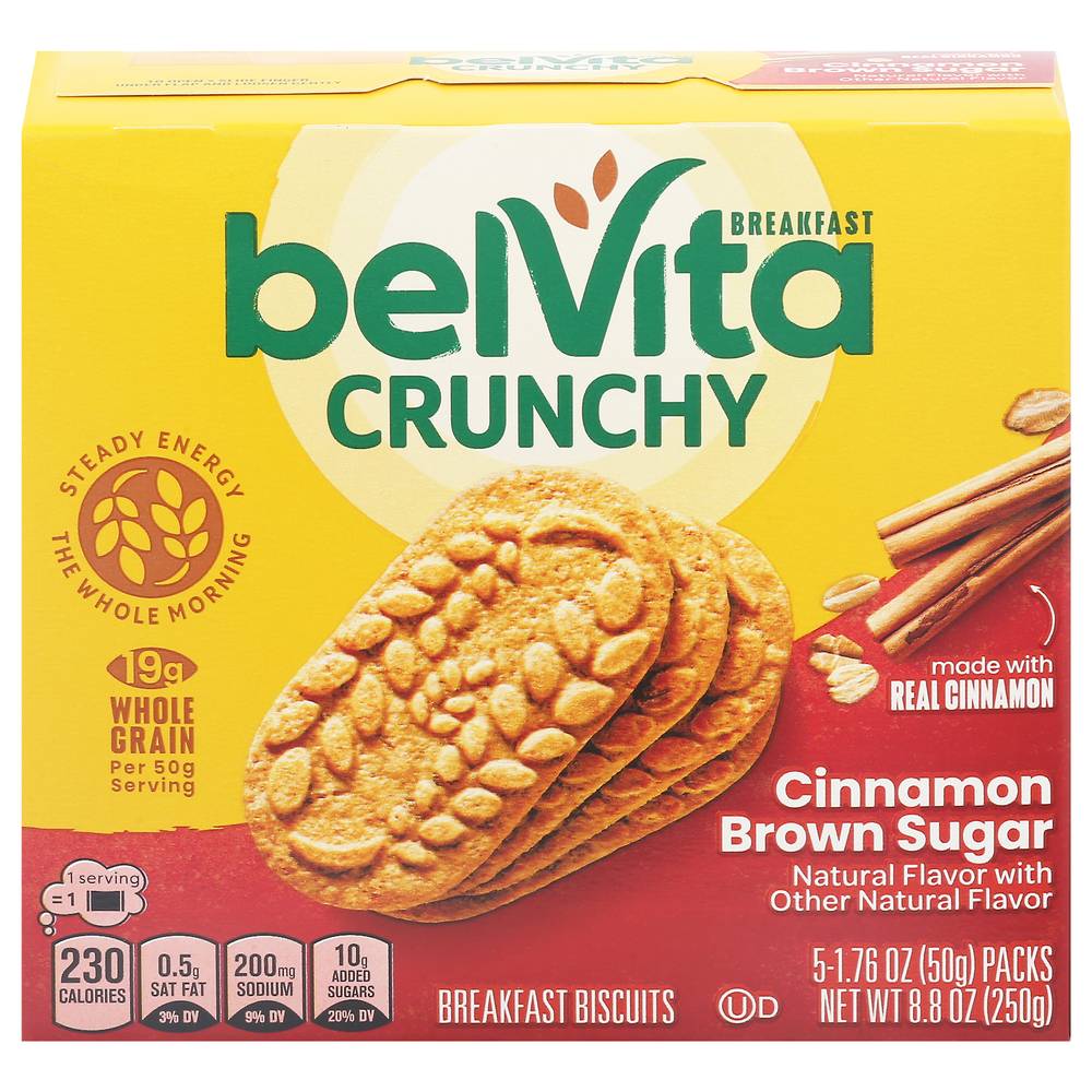 belVita Breakfast Biscuits, Cinnamon Brown Sugar (8.8 oz, 5 ct)