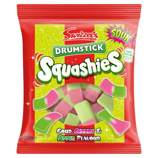 Swizzels Cherry-Apple, Drumstick Squashies Sour Gums (120g)