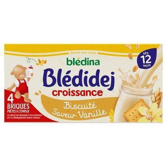 Bledina bledidej croissance biscuité saveur vanille 4x250ml dès 12 mois - 1068g