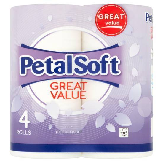 Petal Soft 4pk Toilet Roll