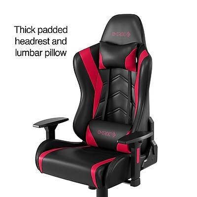 Emerge Vartan Bonded Leather Gaming Chair 53241v, Black, Red