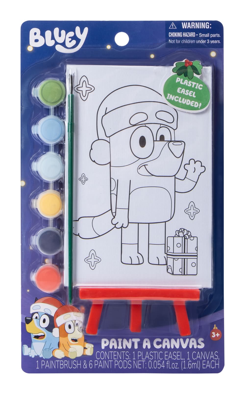 Licensed Christmas Paint A Canvas Set Bluey
