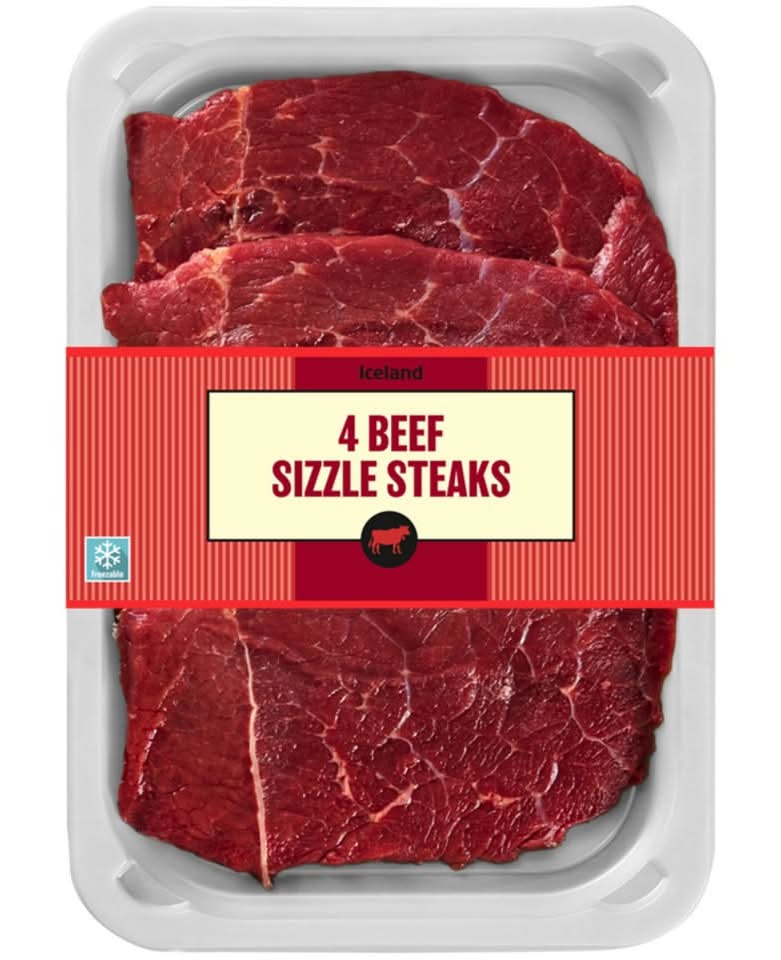 Iceland Beef Sizzle Steaks (4 pack)