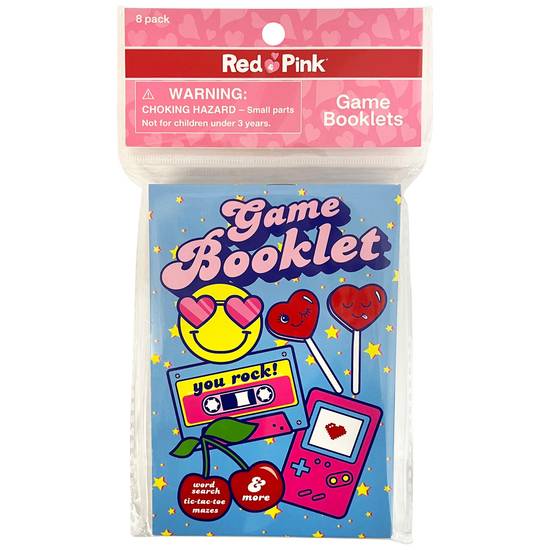 Red & Pink Valentine's Day Game Booklets, 8 ct