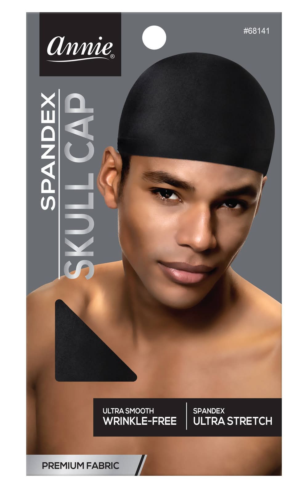 Annie Spandex Skull Cap, Black