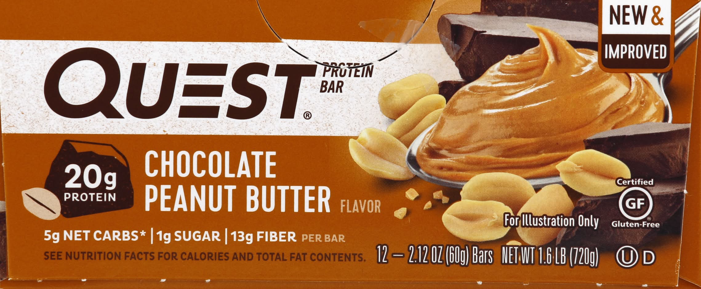 Quest Protein Bar, Chocolate Peanut Butter (2.2 oz, 12 ct)