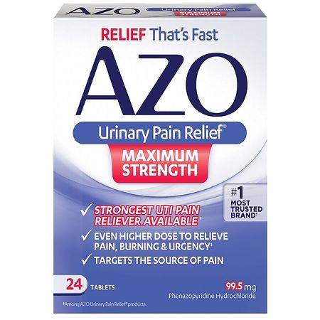 Azo Maximum Strength Urinary Pain Relief (24 tablets)
