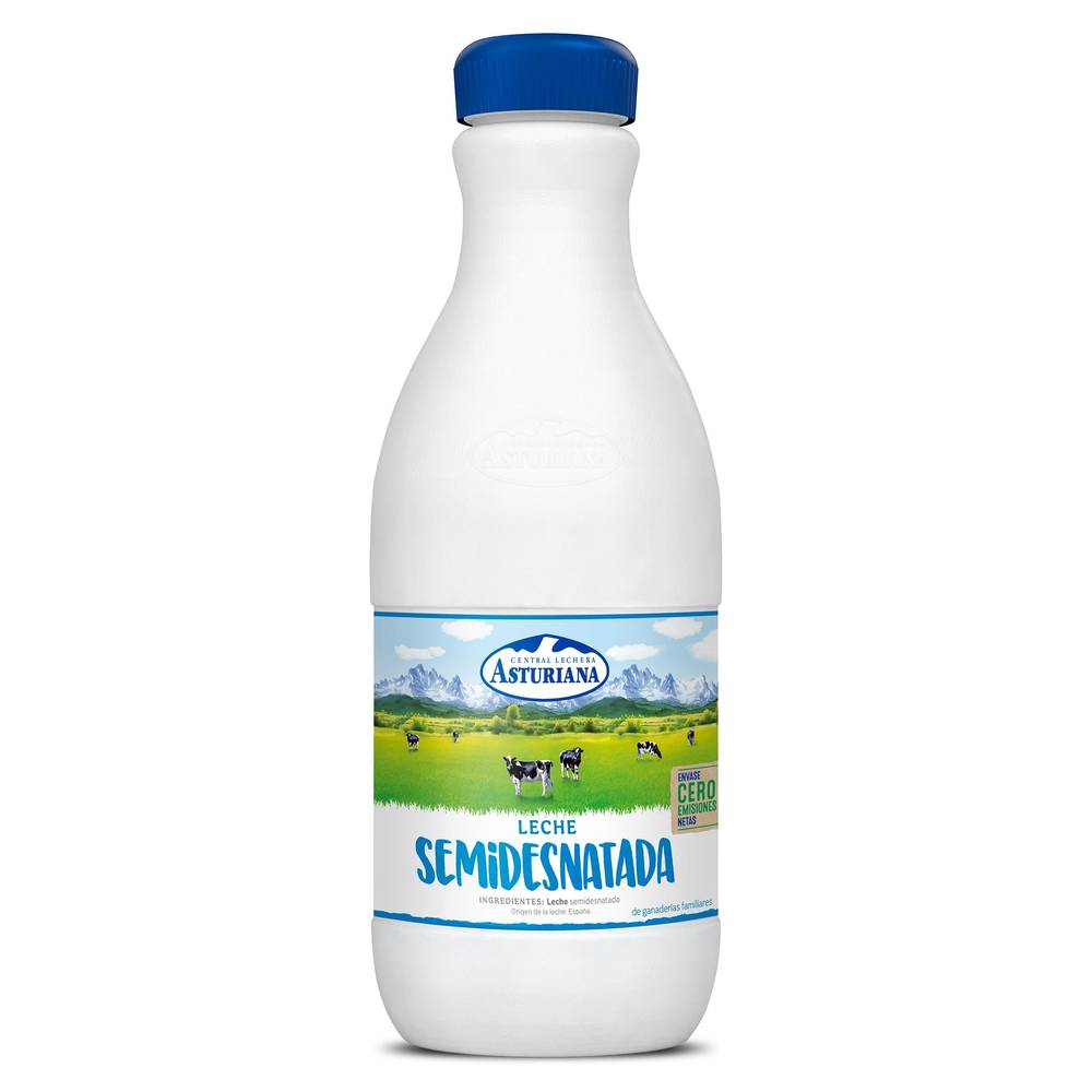 Leche Semidesnatada Central Lechera Asturiana Botella 1.5 L