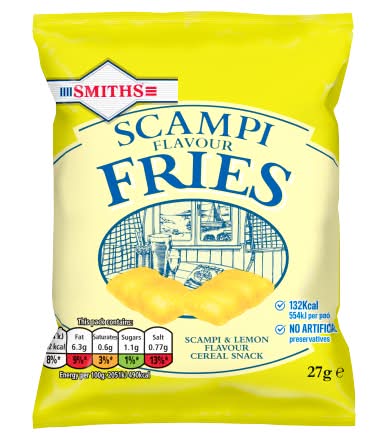Smith's Scampi & Lemon Snacks Crisps (27g)