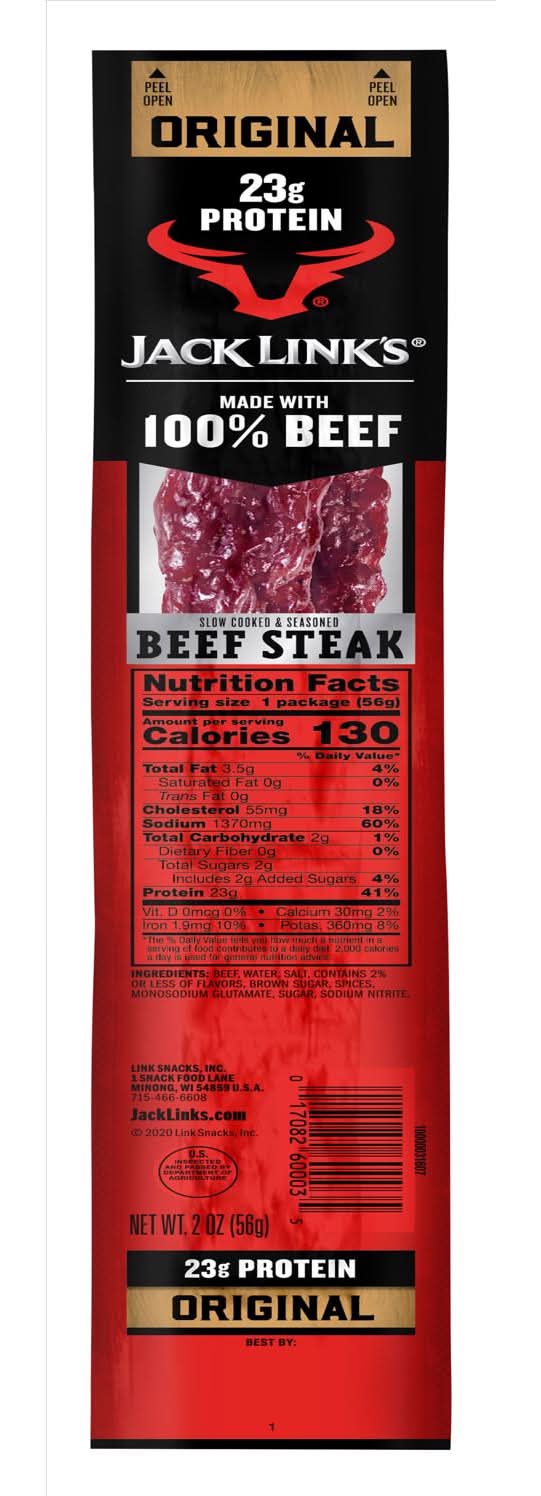 Jack Link'S Original Beef Steak 2 Oz Packet