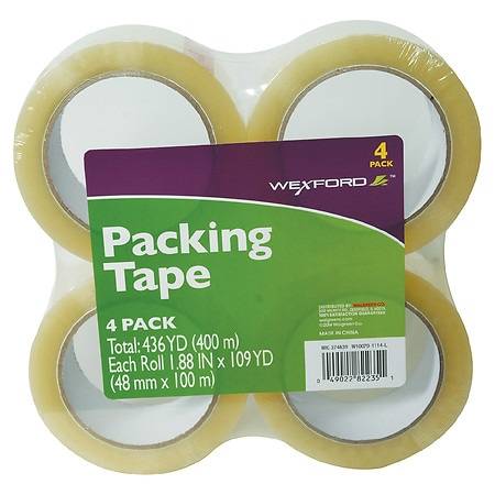 Wexford Packing Tape, 1.88 inch x 109 yard (4 ct)