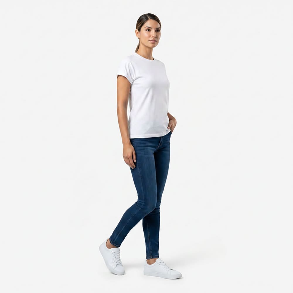 Magellan Women's Campfire Rollcuff Short Sleeve T-Shirt, White, Small