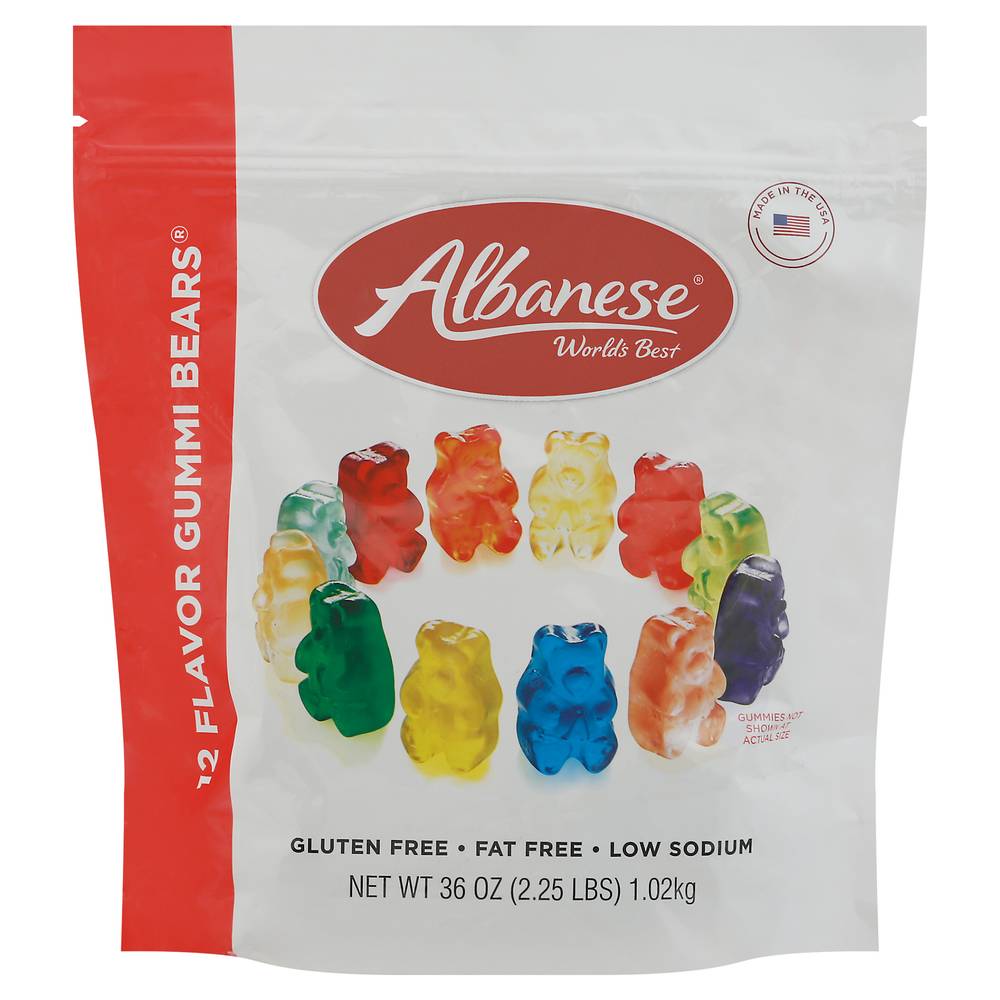 Albanese Fat-Free Gluten-Free Assorted Flavors Gummi Bear (2.25 lbs)