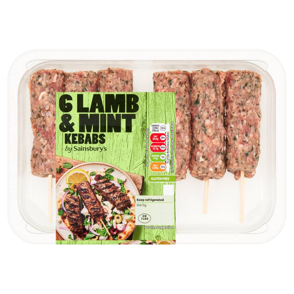 SAVE £1.00 Sainsbury's Lamb & Mint Kebabs 360g