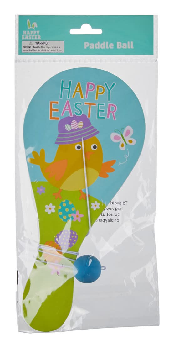 Happy Easter Paddle Ball Toy Assorted