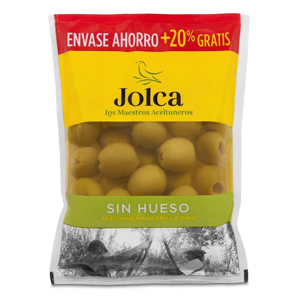 Aceitunas Verdes Sin Hueso Jolca Bolsa 90 G